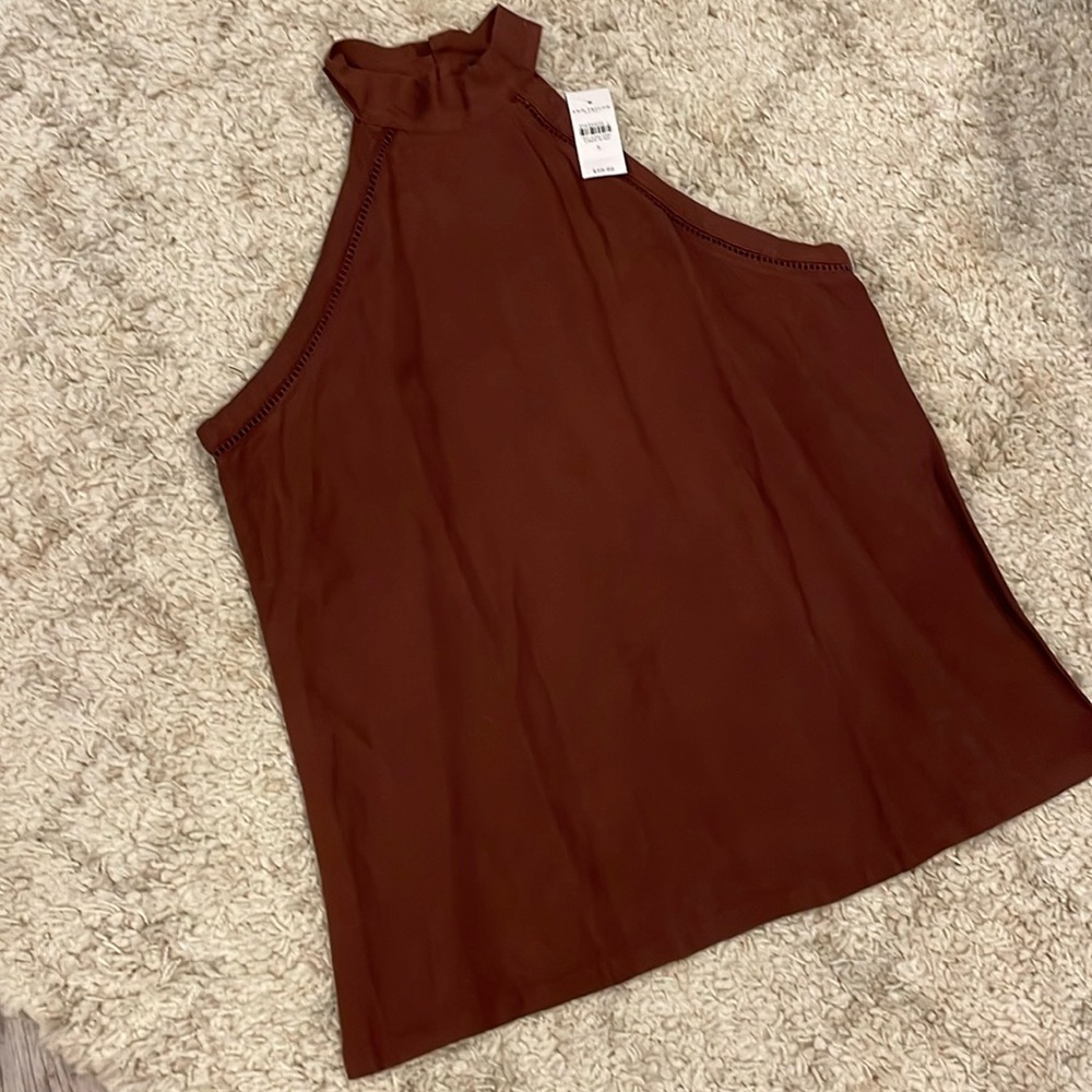 ANN TAYLOR FACTORY LINEN BLEND TANK